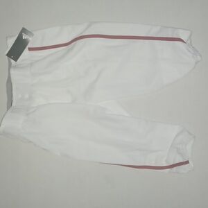 Adidas Short Length Baseball Pants White/Red Size-XL Kids NWT